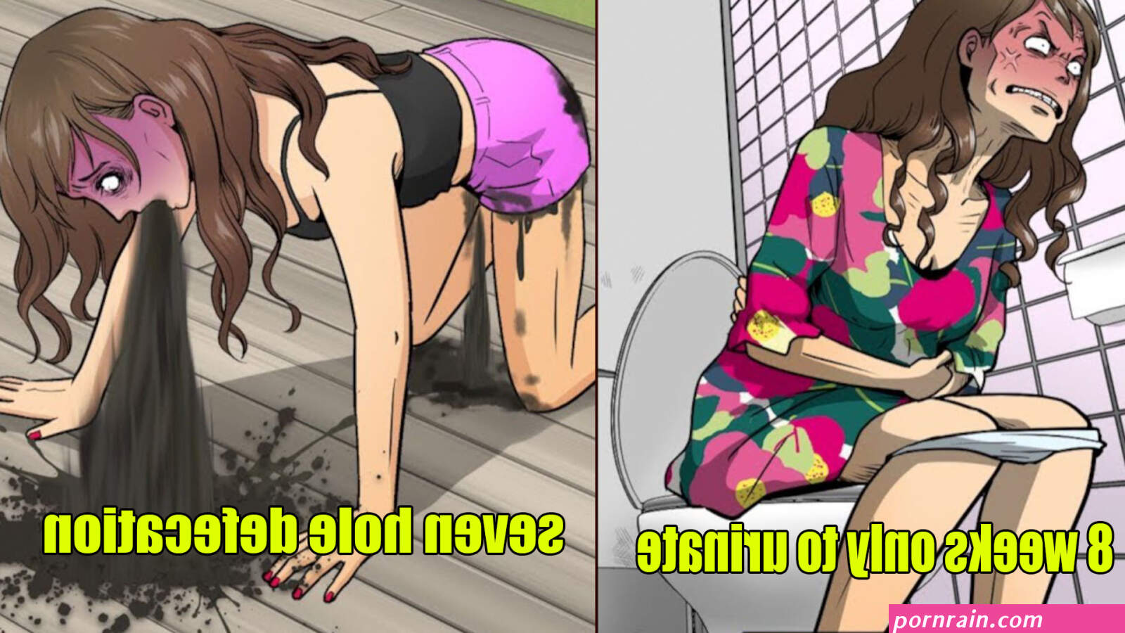 naked girl punished diarrhea
