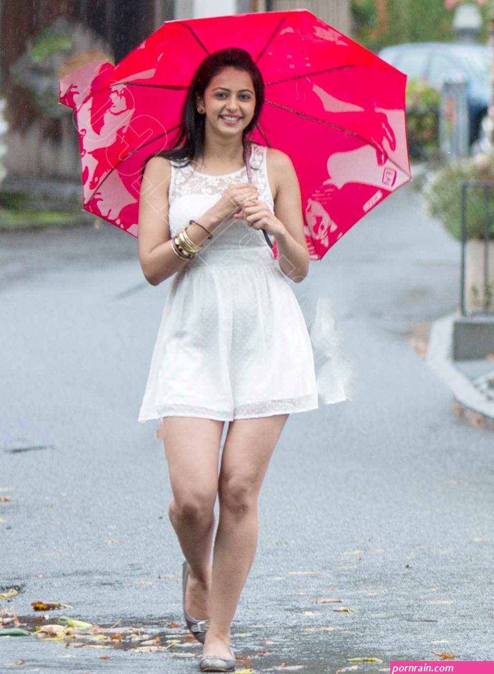 exposed in transparent dress hot photos rakul