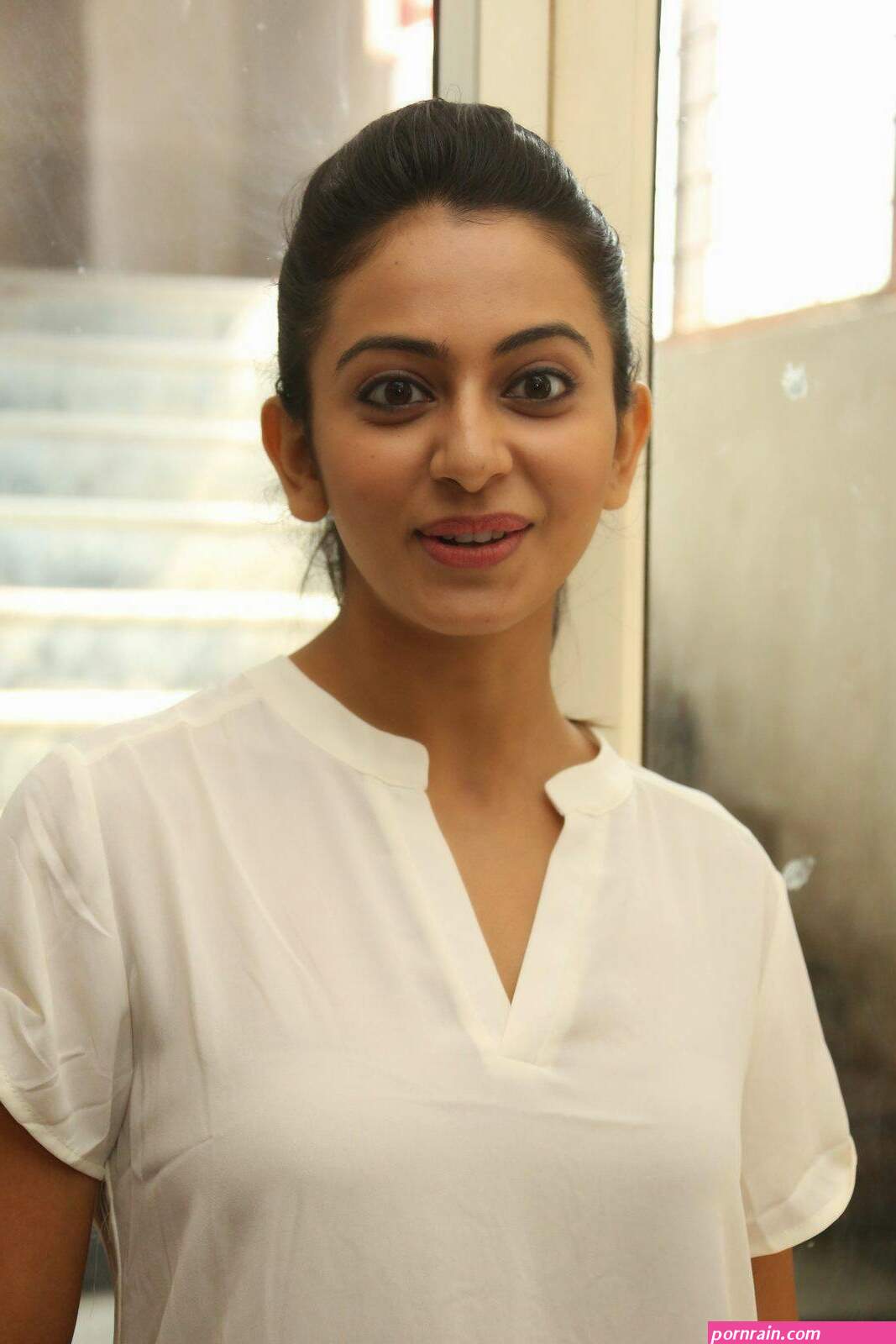 exposed in transparent dress hot photos rakul