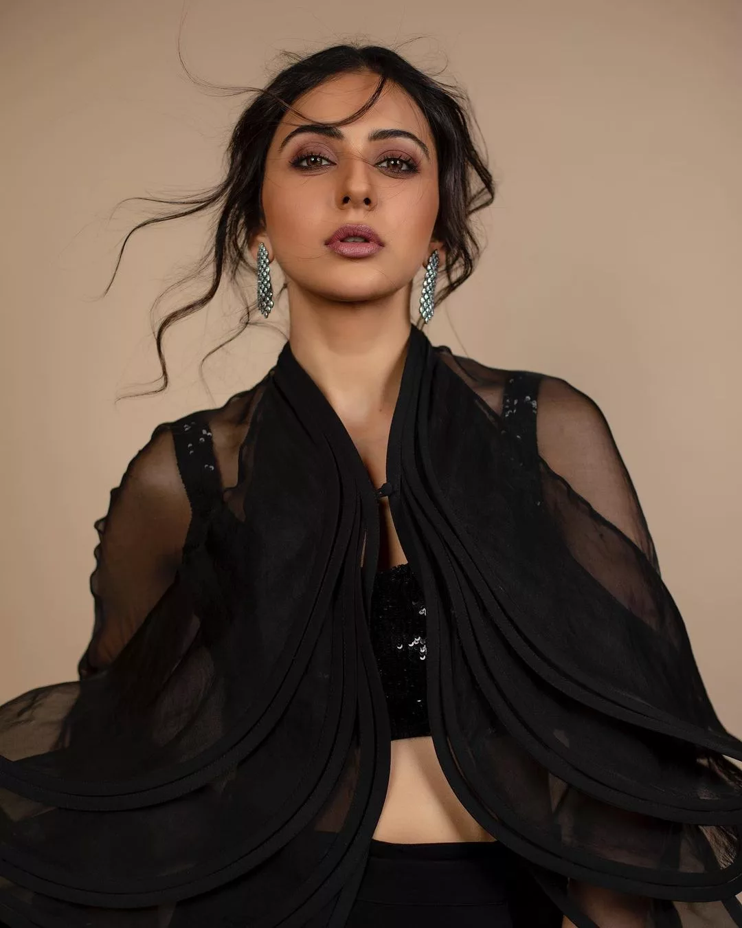 exposed in transparent dress hot photos rakul