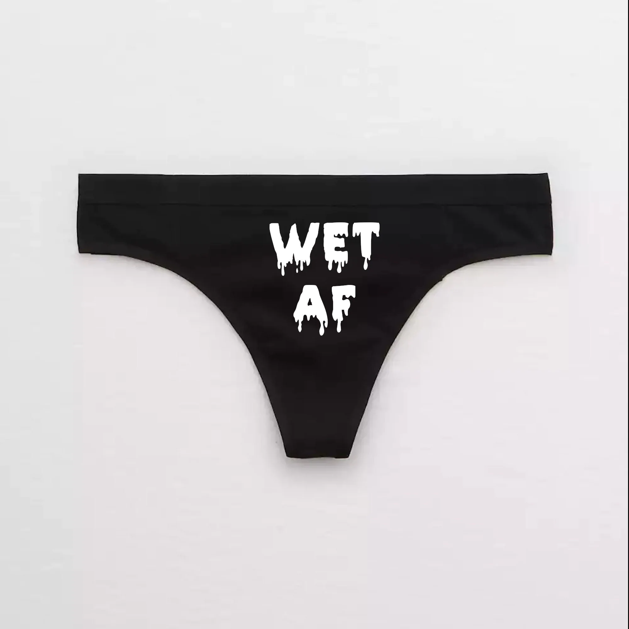 wet black panty in cum