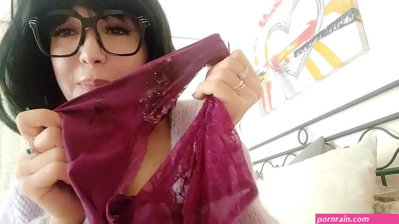 wet black panty in cum