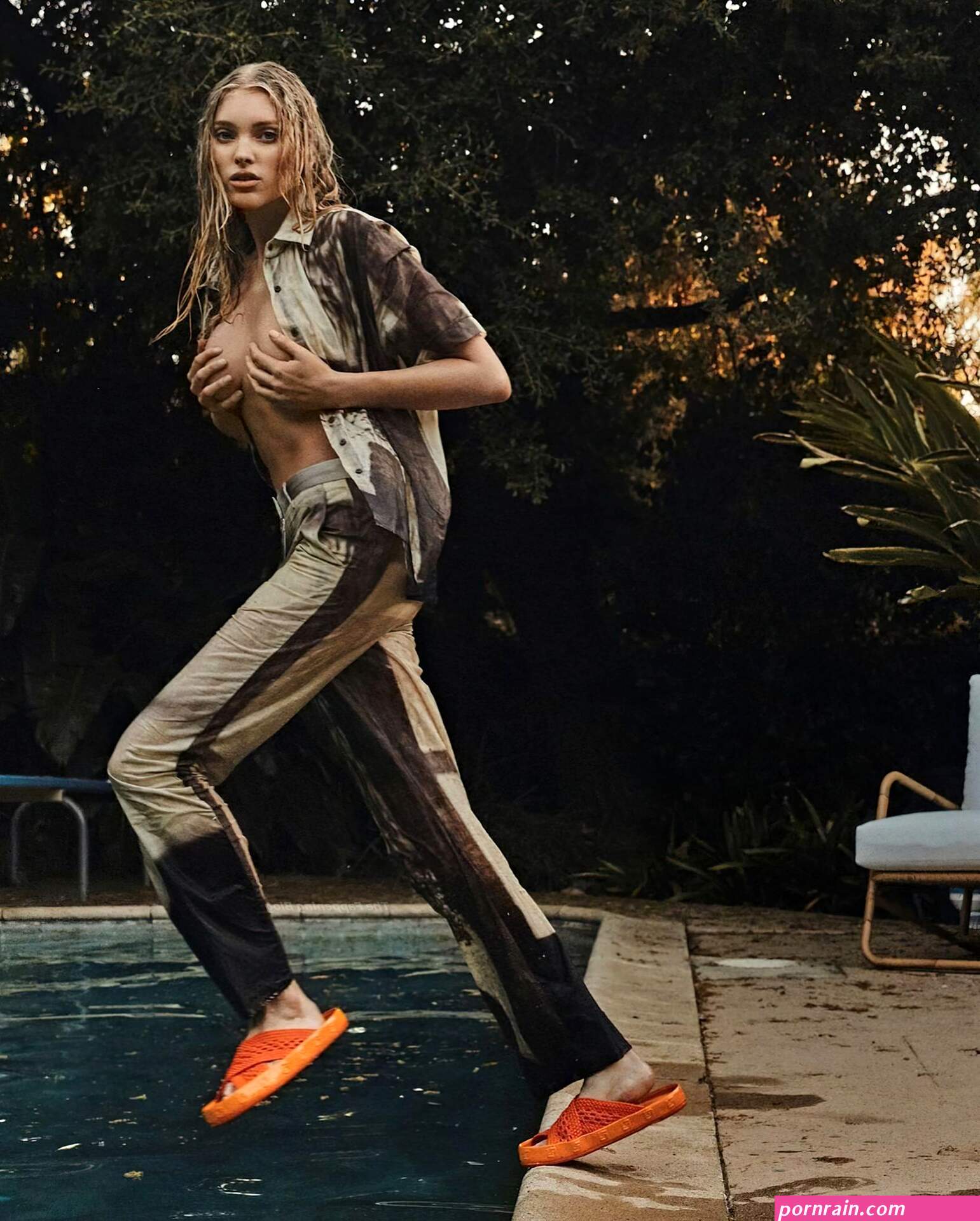 elsa hosk sexy topless vogue