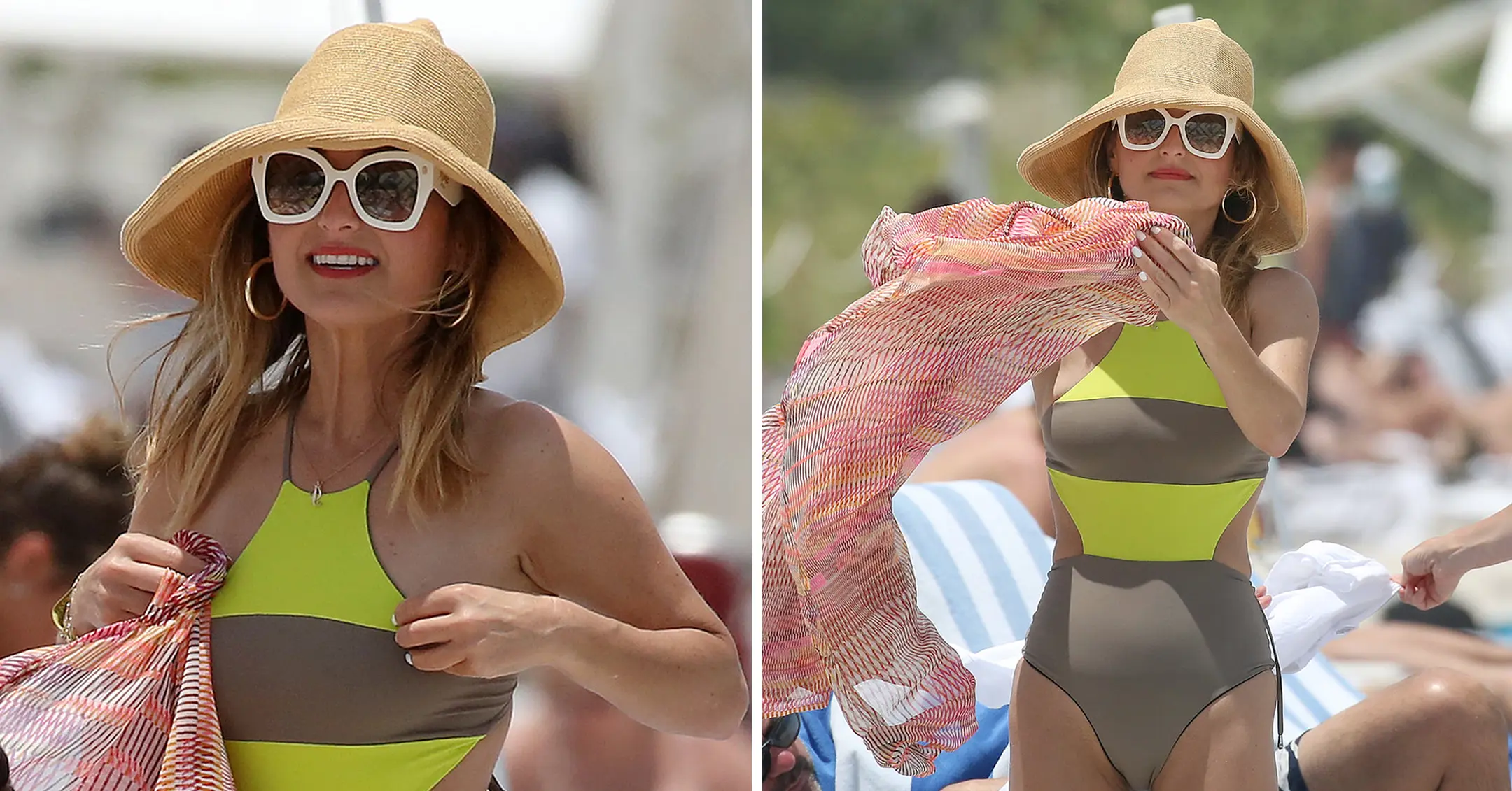 giada de laurentiis relaxes with shane farley on the beach in miami