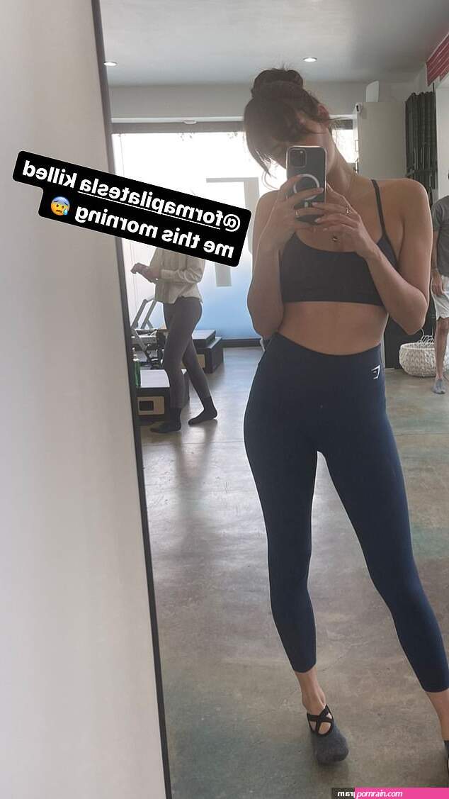sara sampaio shows off her toned physique attending a pilates class