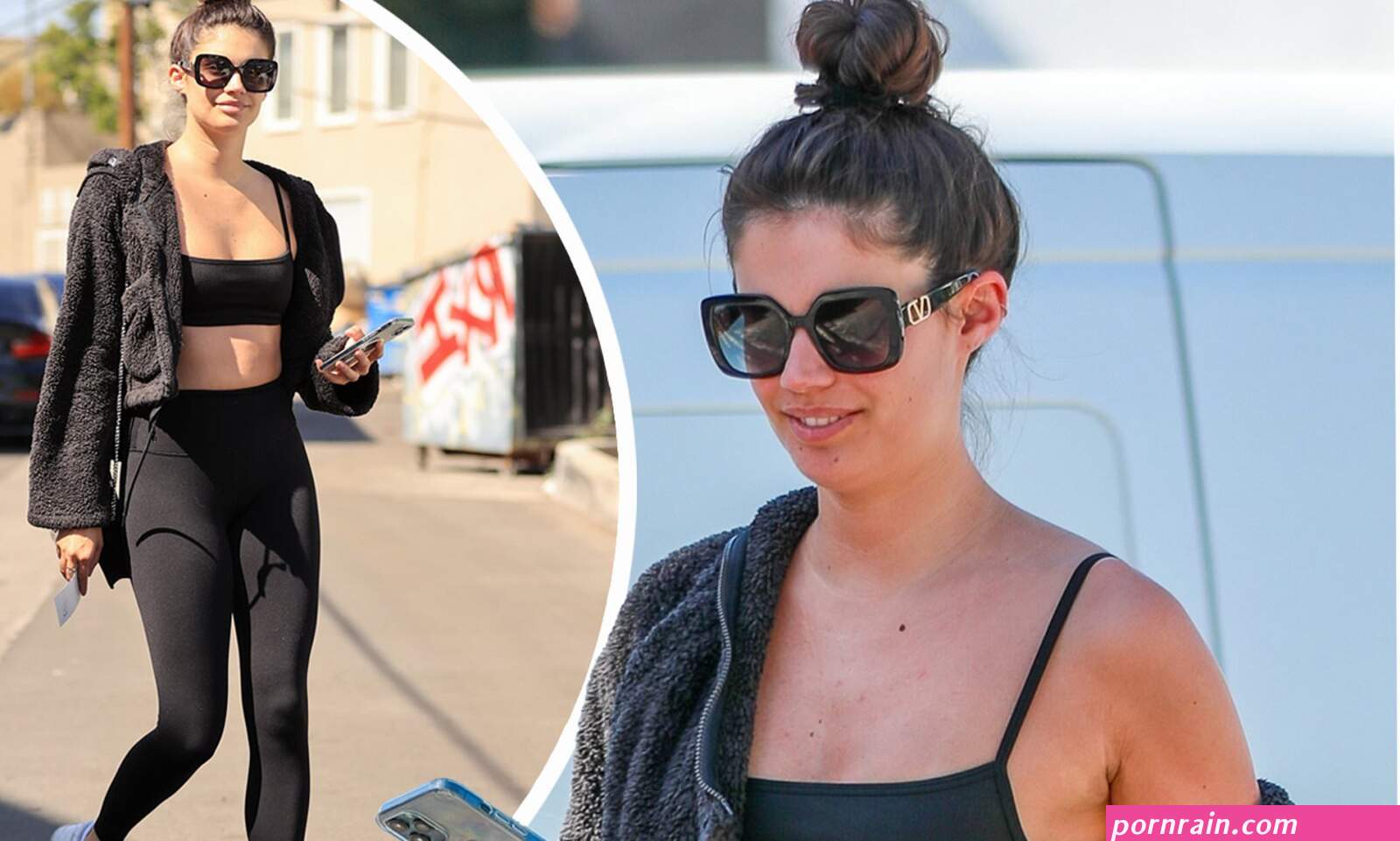 sara sampaio shows off her toned physique attending a pilates class