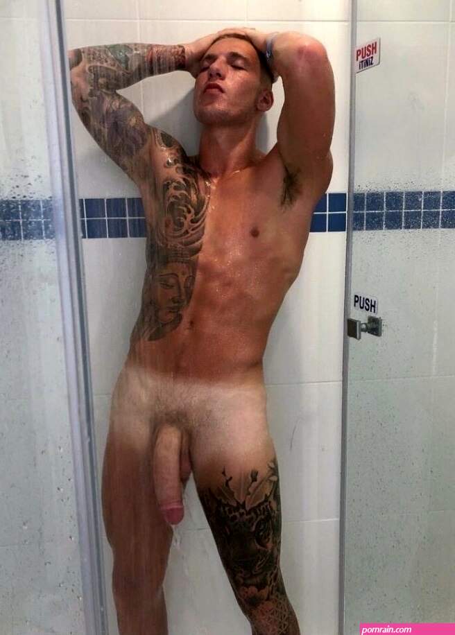 hunk shower cock shaven