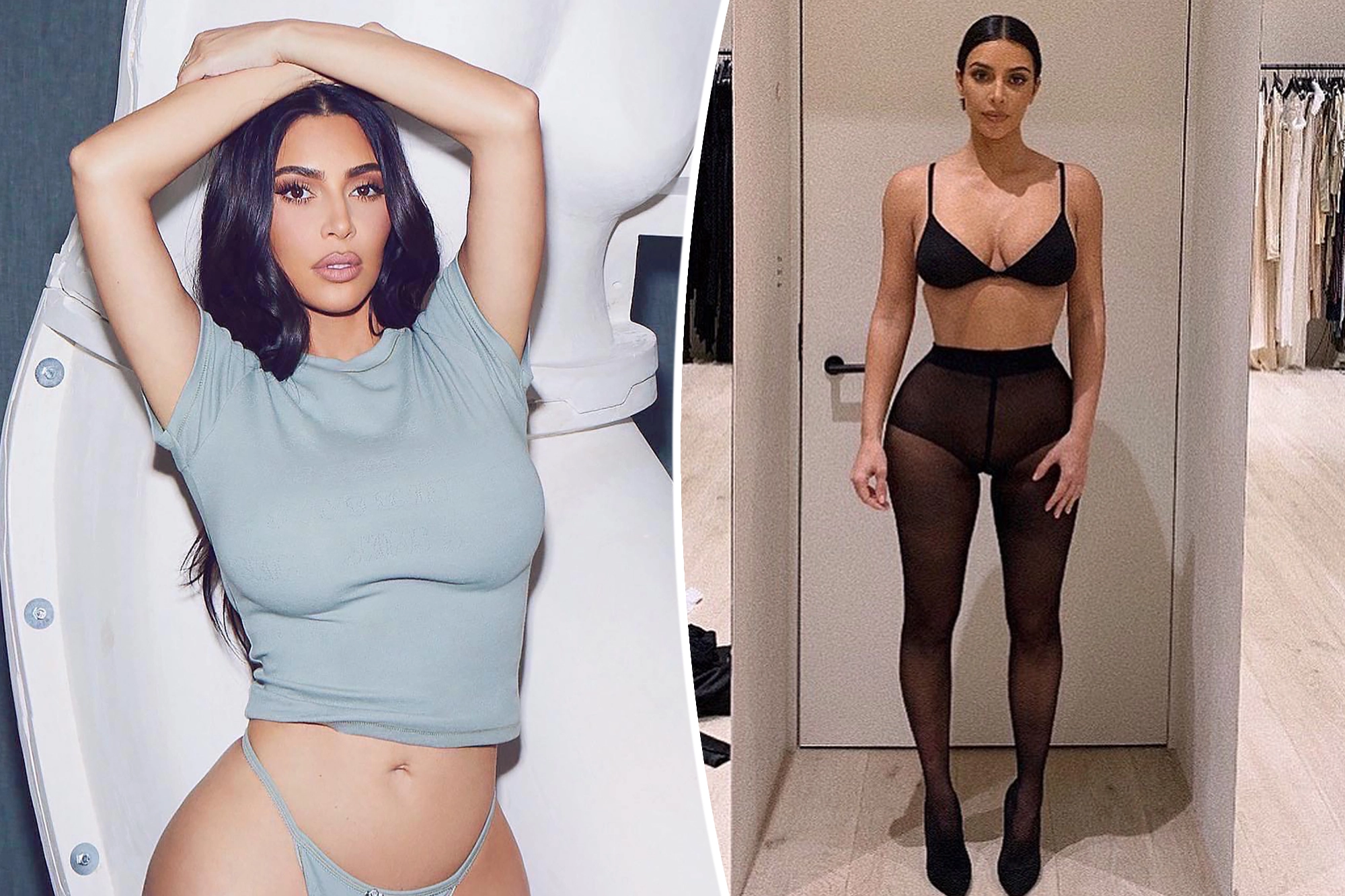 kim kardashian without bra
