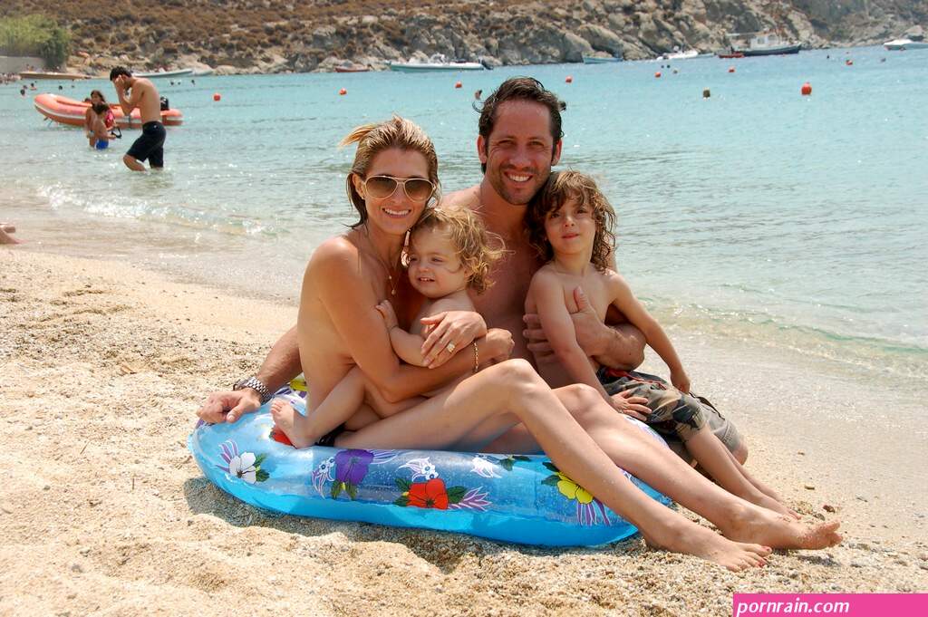 family nude in beach