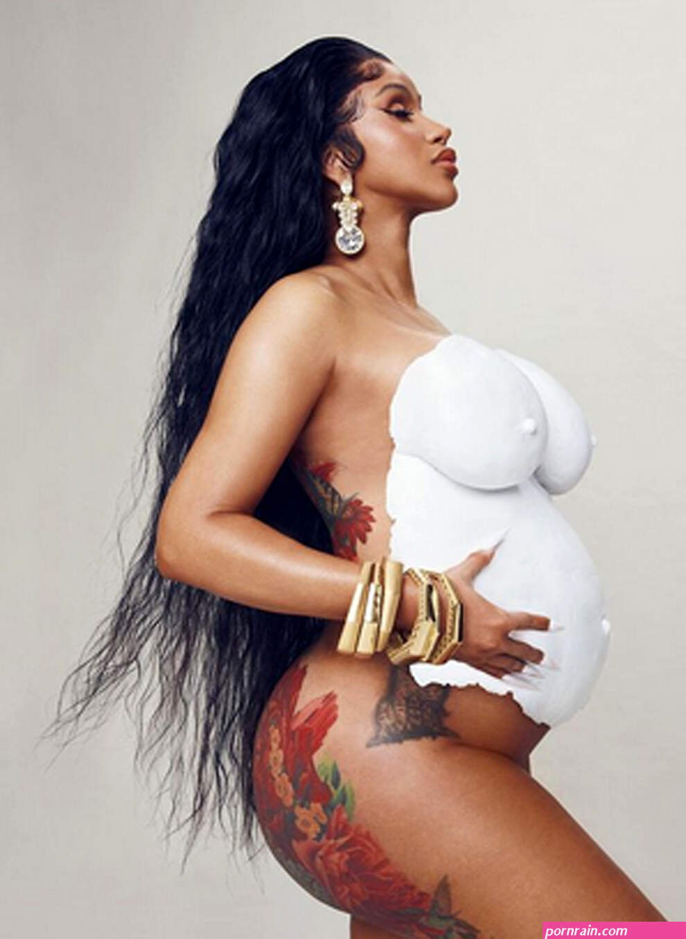 naked cardi b