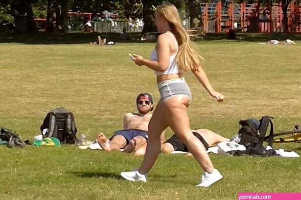 Woman wears tiny shorts in public and records how people react for 'Big  booty bait' video