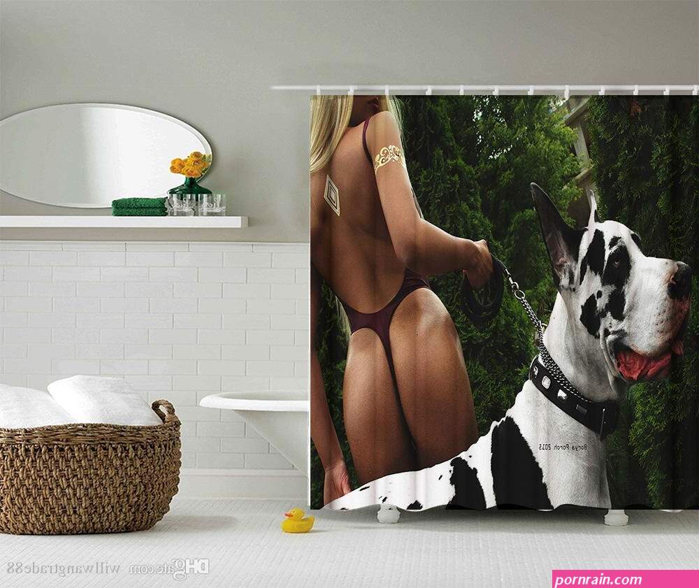 Сексуальная Женщина Бикини Ass Walking Ее Big Dog 3D Цифровой Печати  Печатные Водонепроницаемая Ванной Окно Душ Шторы Искусство С Крючках От 1  454 руб. | DHgate