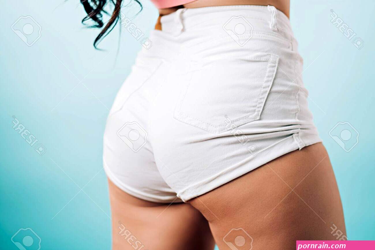 Close Up Of Big Beautiful Booty Woman In Short White Denim Shorts On Blue Background. Sexy Body, Sports And Fitness Concepts Stock Photo, Picture And Royalty Free Image. Image 124137463.