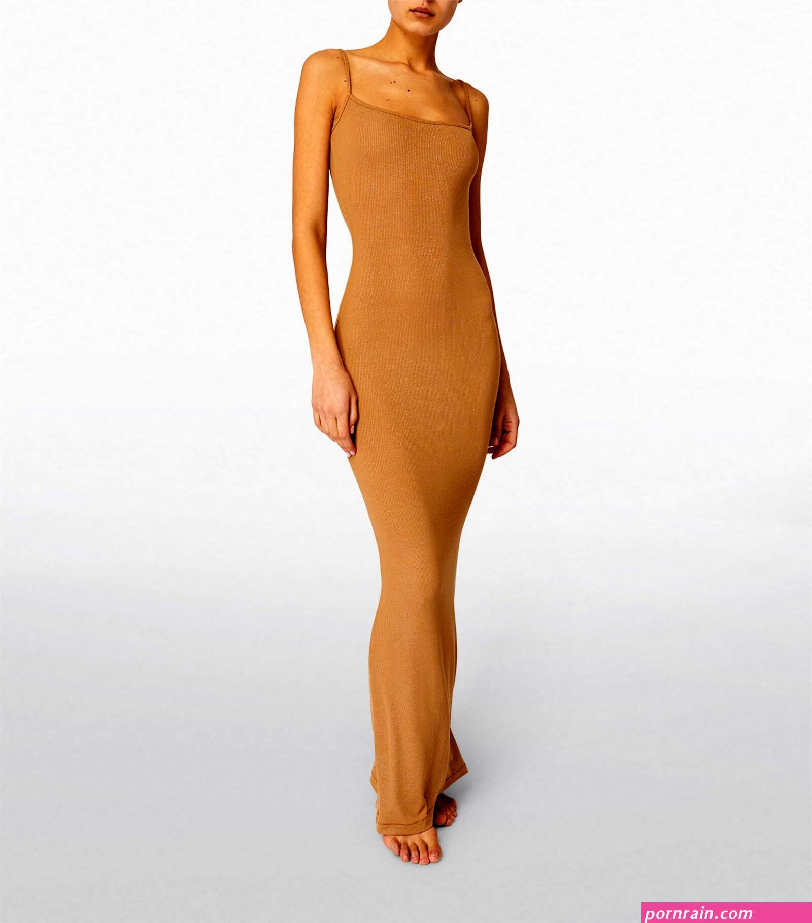 Skims nude Soft Lounge Shimmer Long Slip Dress | Harrods UK