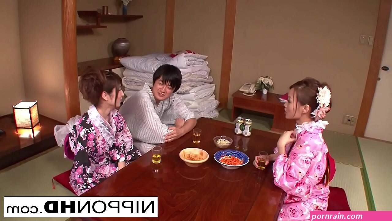 Japanese geisha gets fucked while her girlfriend is a.