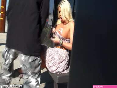 Blonde Bus Stop Violation Porn