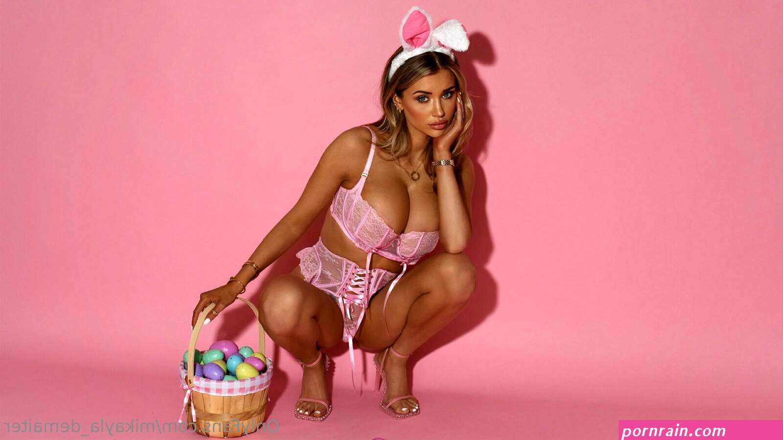 Mikayla Demaiter hot blonde beauty in sexy lingerie cosplay as the easter bunny showing her bit titties and fine ass hd wallpaper 1920x1080 nude models and pornstars wallpapers