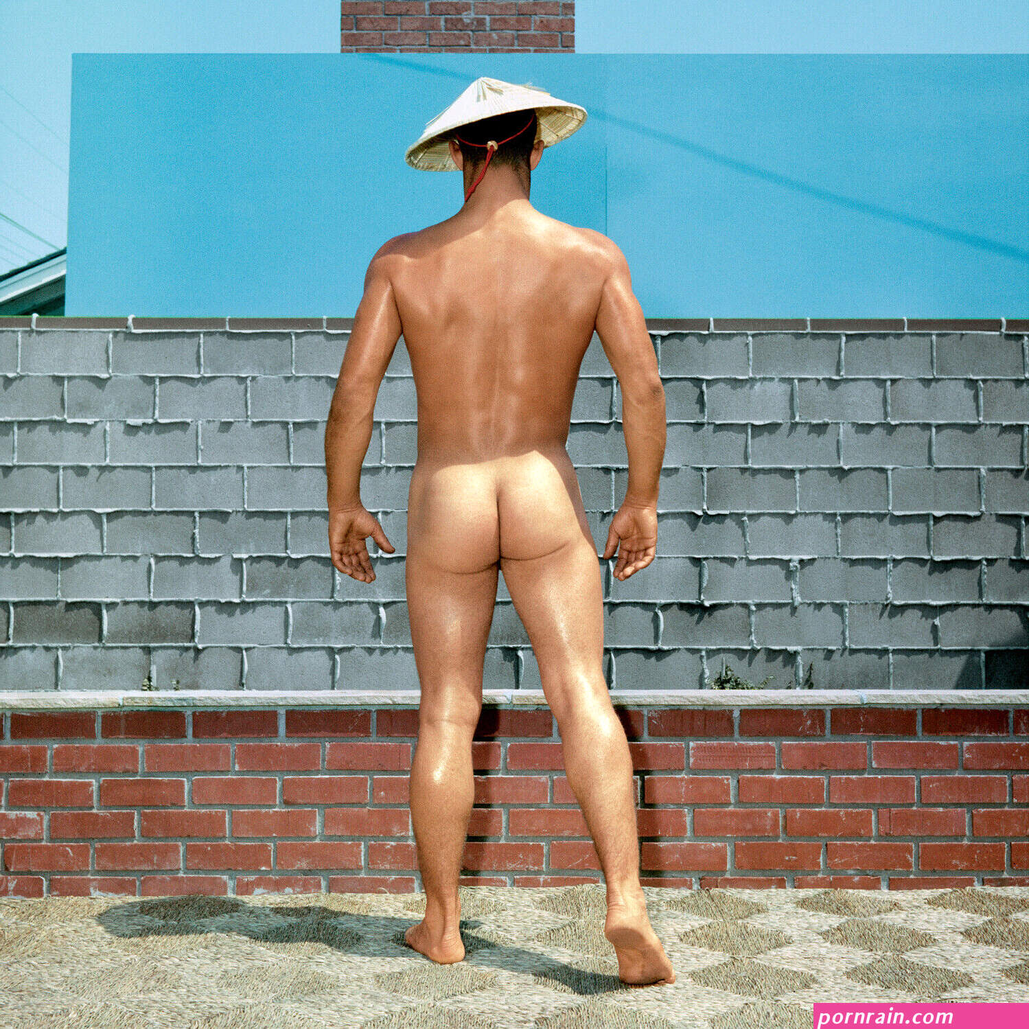 Bruce of LA Nude Male Butt Gay Interest Wearing Oriental Hat 1960  -17"x22" Print | eBay