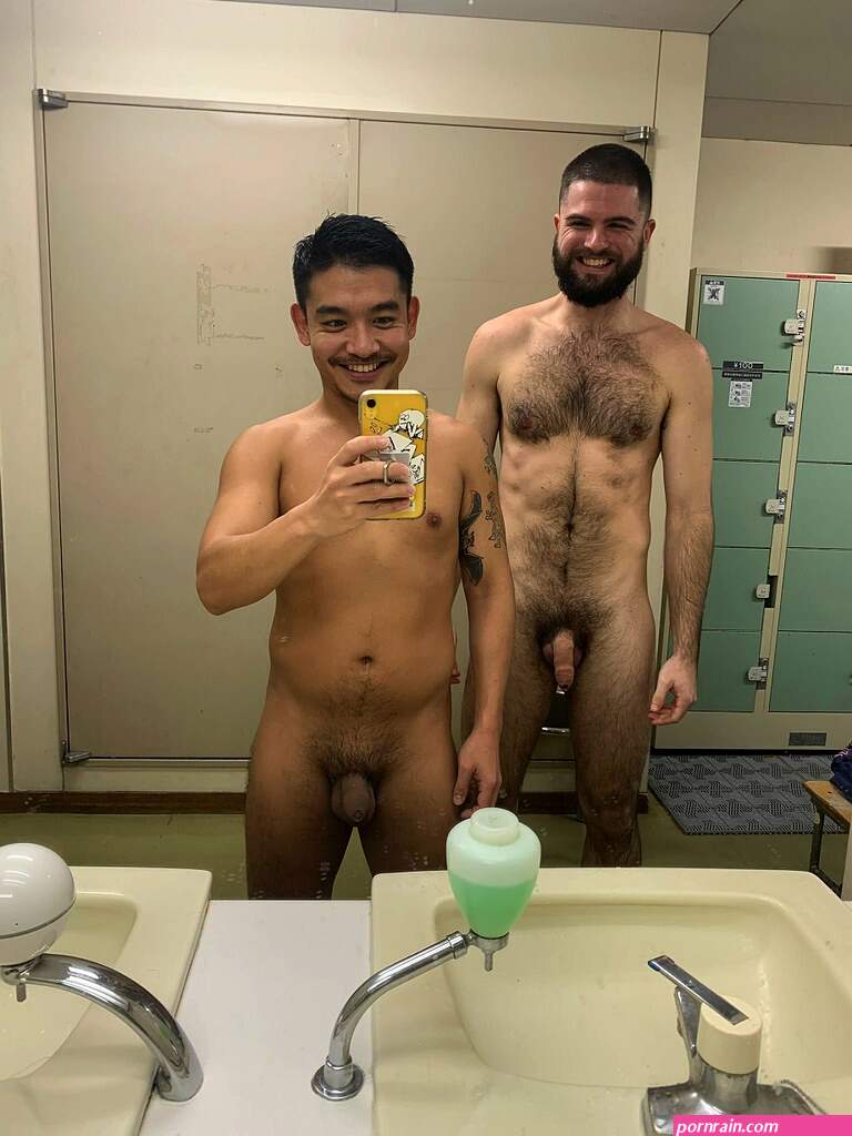Two naked guys in the locker room | Scrolller