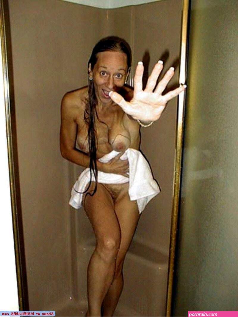 Embarrassed at being caught nude