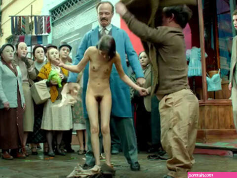 The owner of the store punished the thief girl by forced nude her