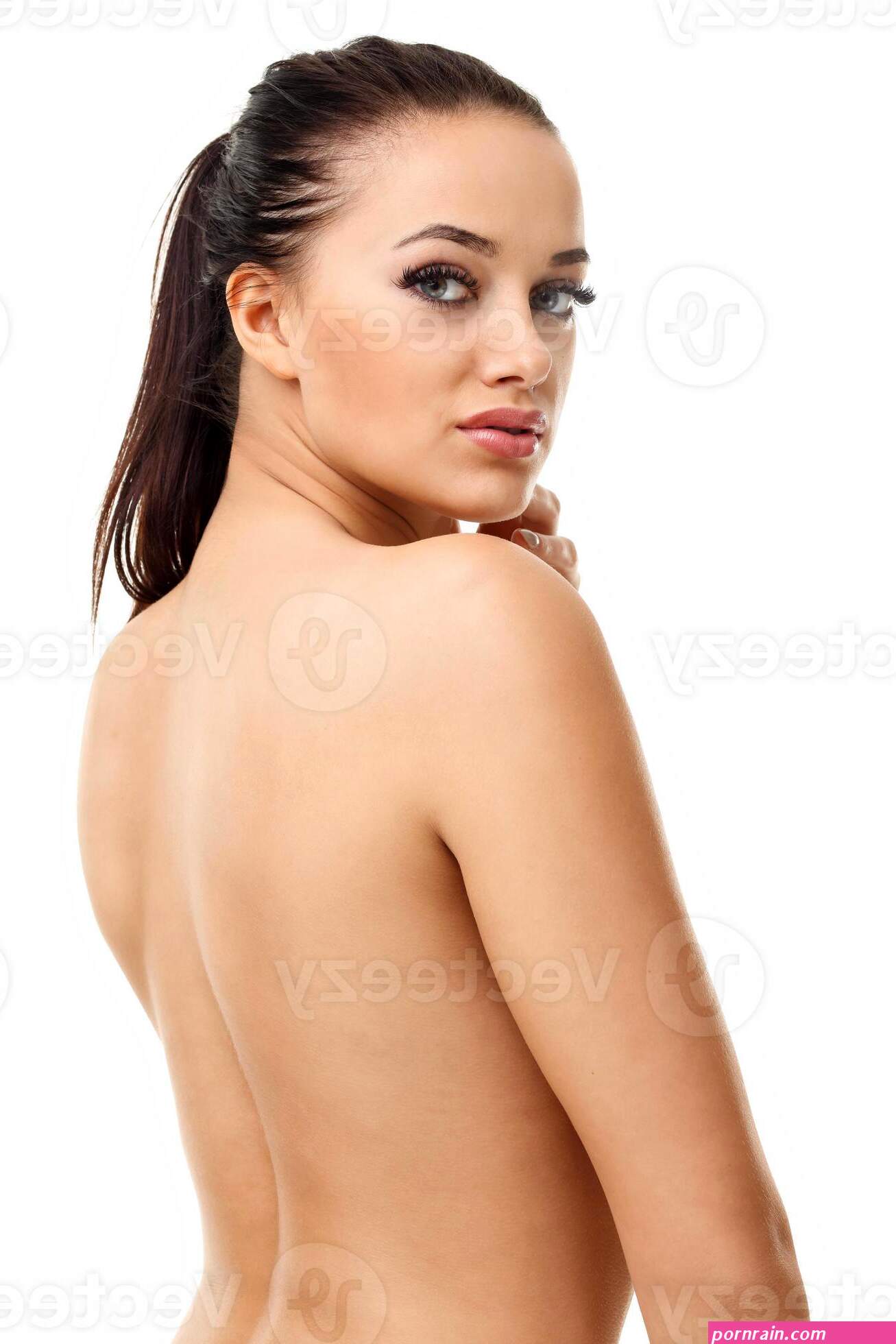 Sexy fit naked woman isolated on white 15874094 Stock Photo at Vecteezy