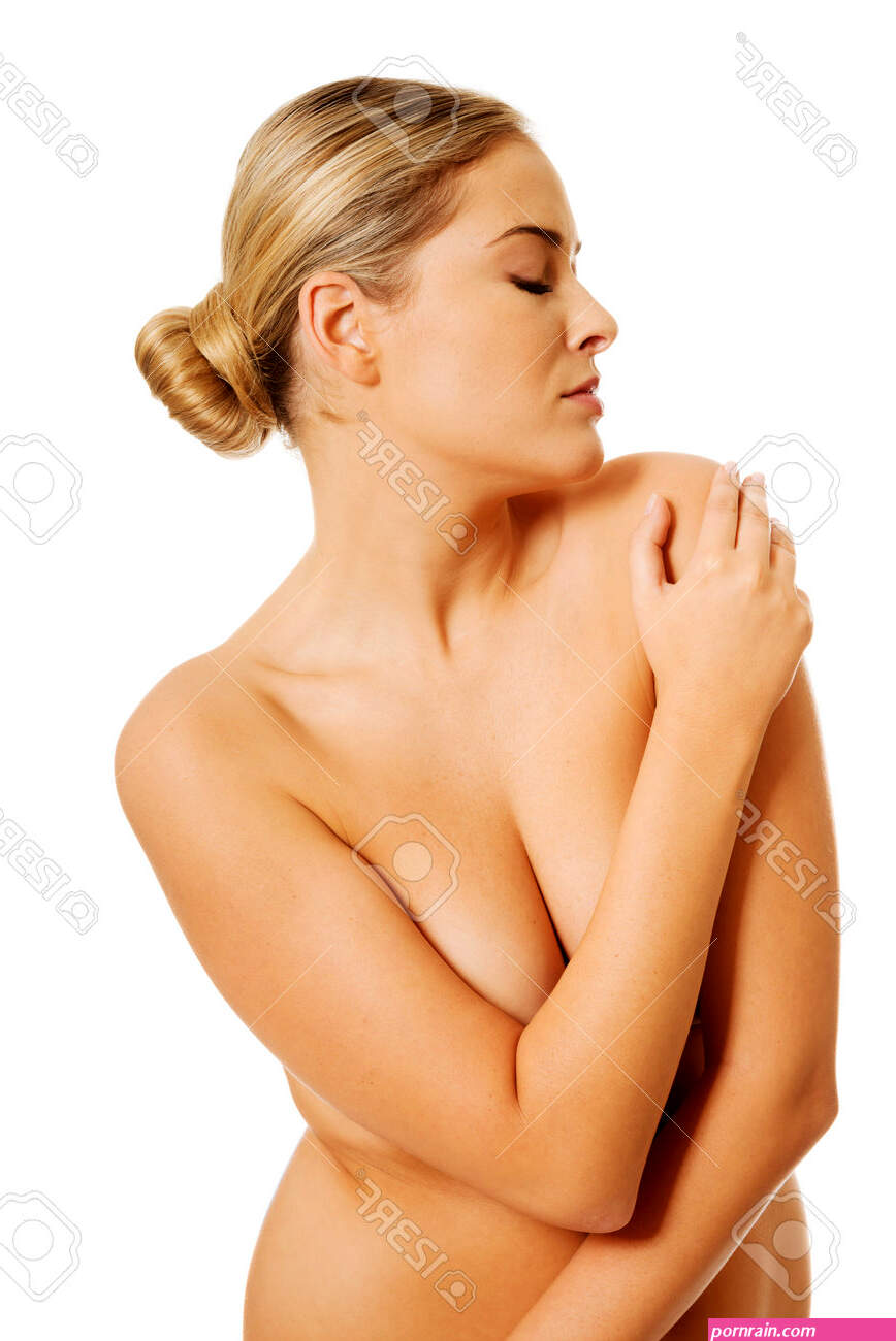 Portrait Of Nude Woman Covering Her Breast With Cross Hands Stock Photo,  Picture And Royalty Free Image. Image 34390033.