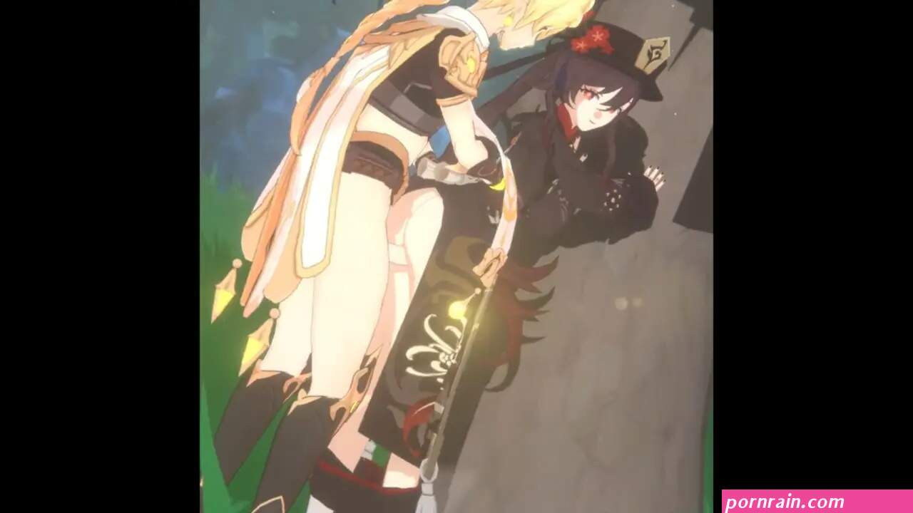 Aether fucking Hu Tao from behind
