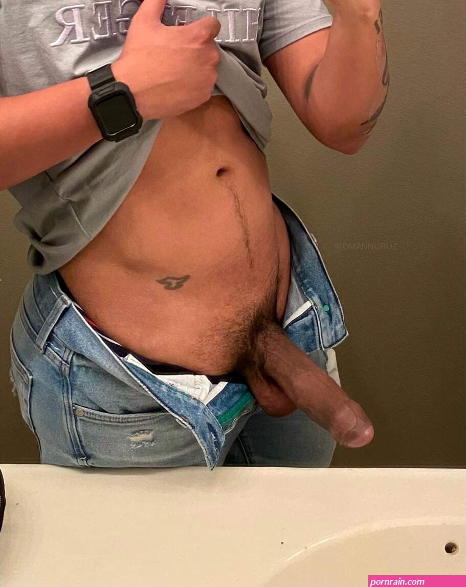 Hard cock out of jeans