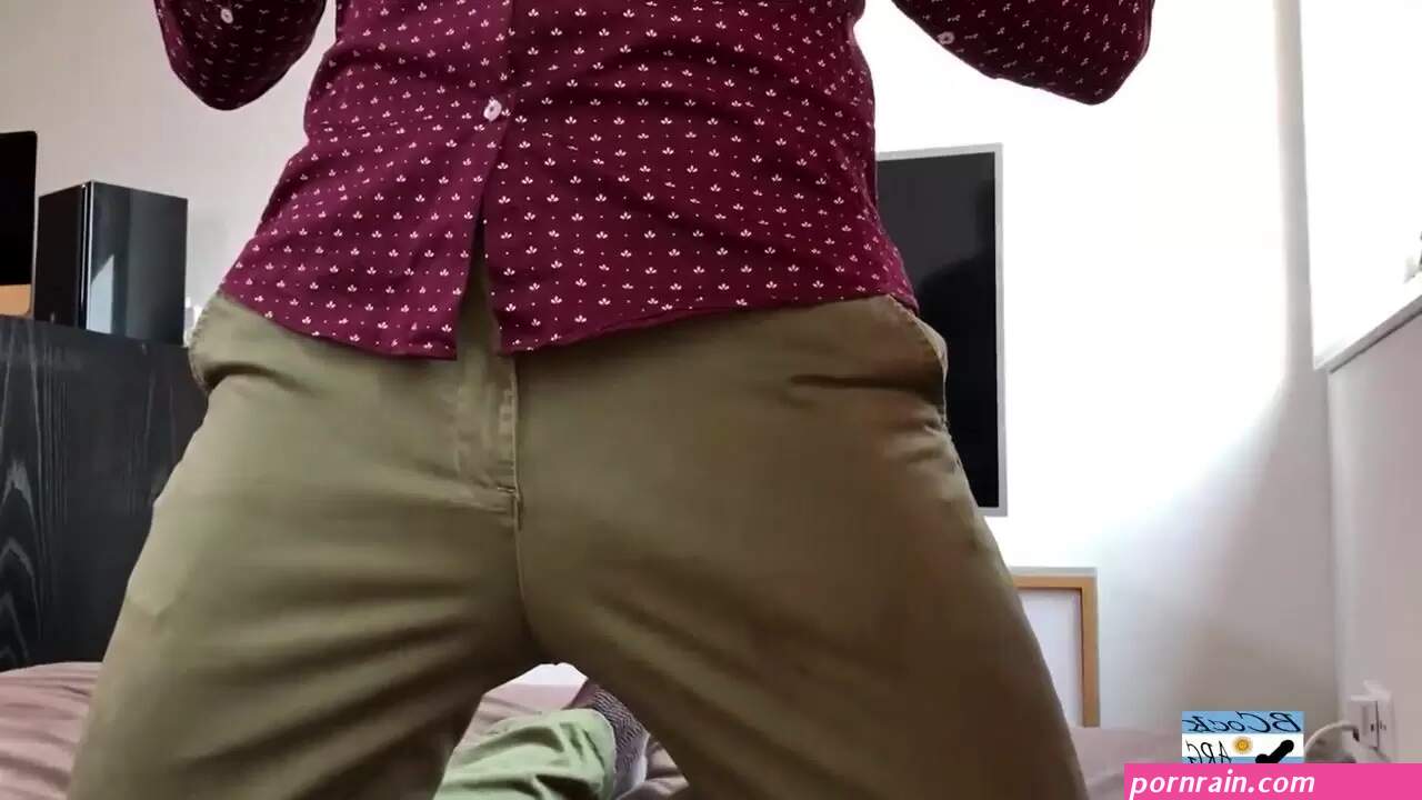 Horny Guy Touching His Big Dick In Pants