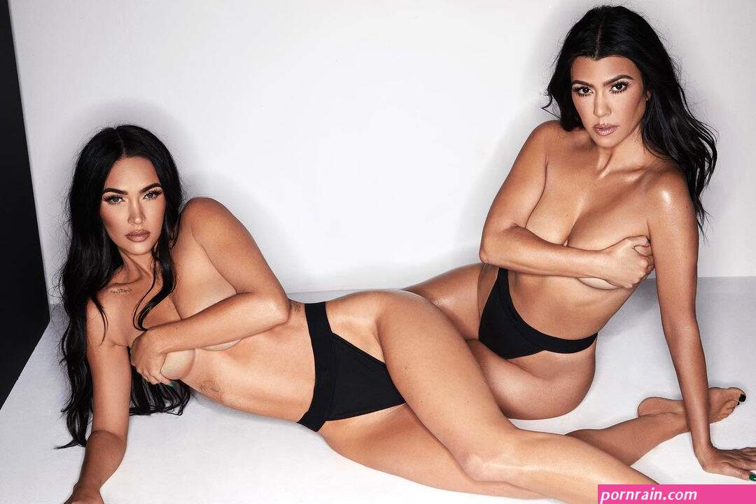 Kourtney Kardashian and BFF Megan Fox go TOPLESS in nearly-nude photoshoot for sister Kims SKIMS lingerie