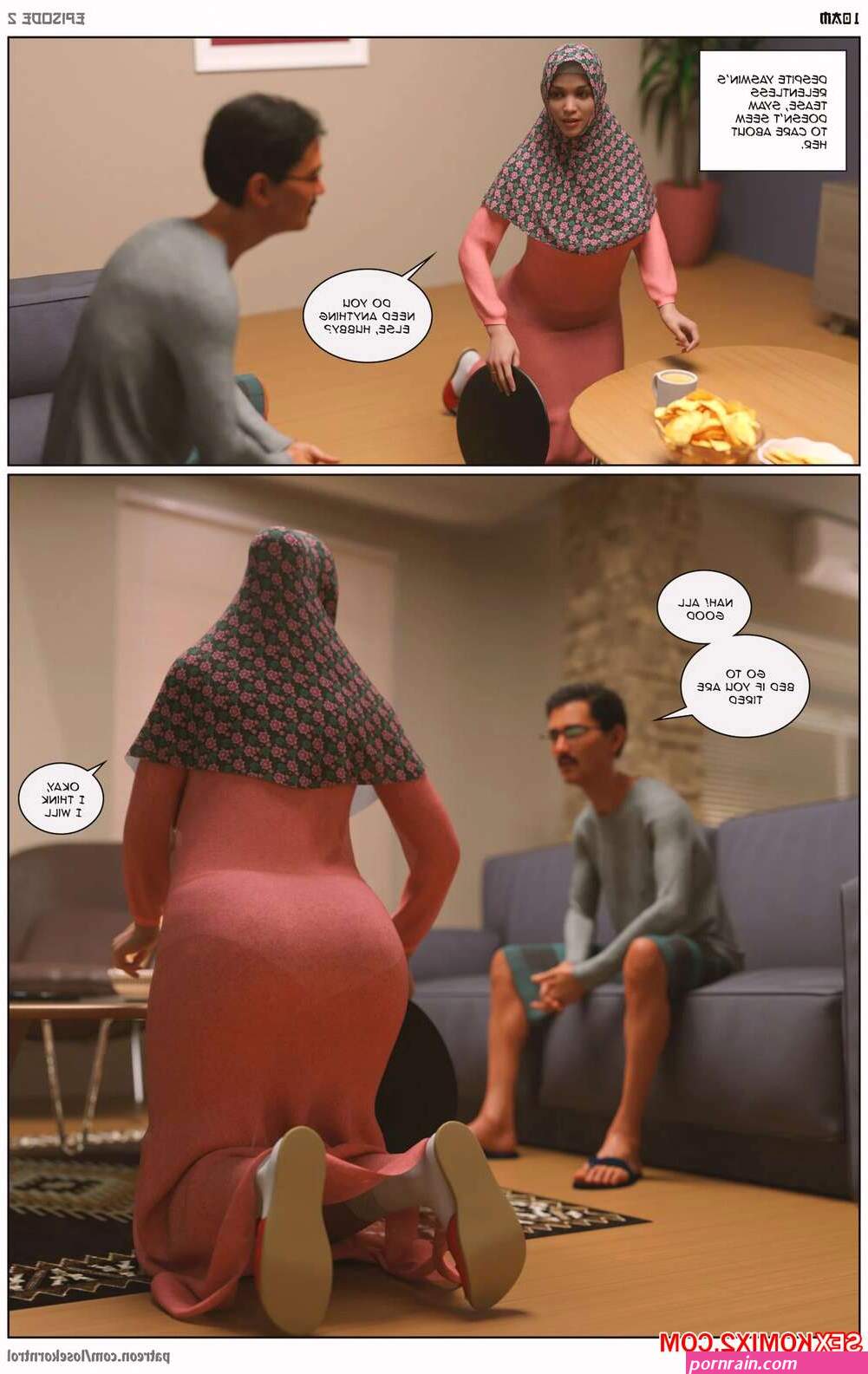Porn comic 10 AM. Chapter 2. LoseKorntrol Hijab 3DX. Sex comic busty brunette milf