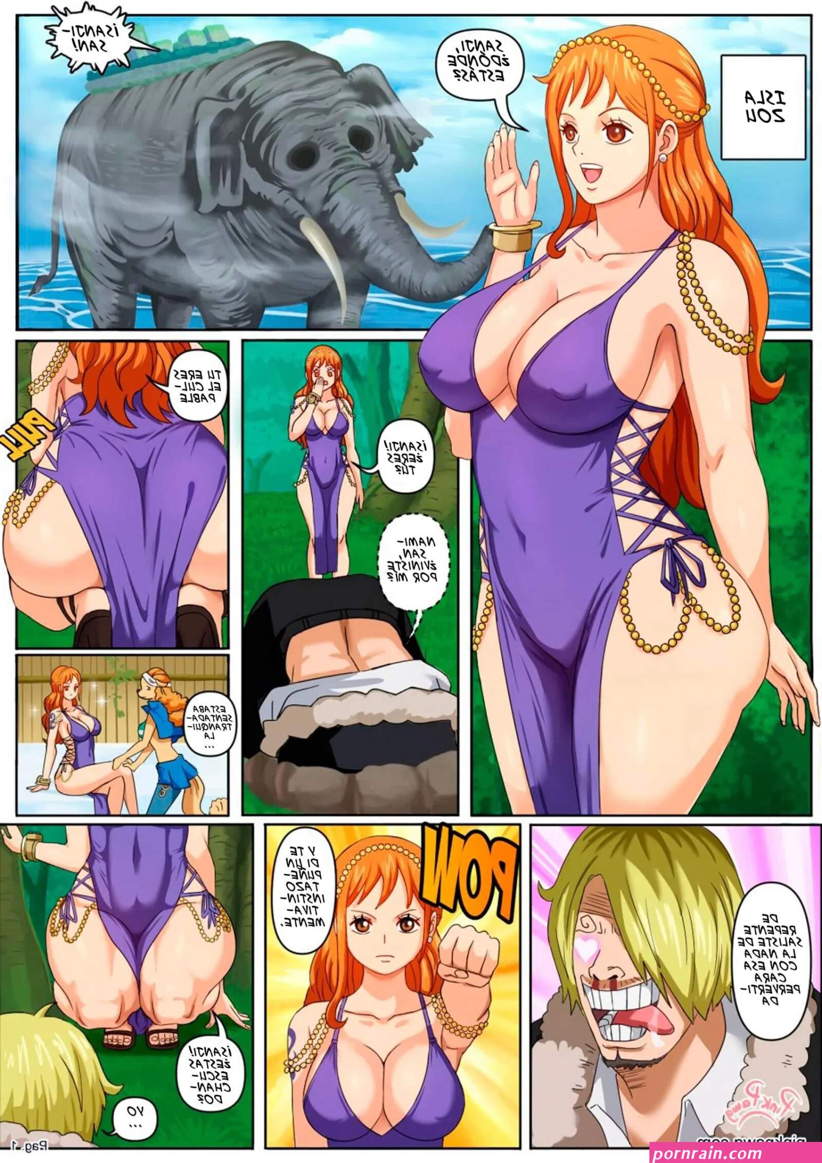 Nami in Zou Island Pink Pawg One Piece Porno Español