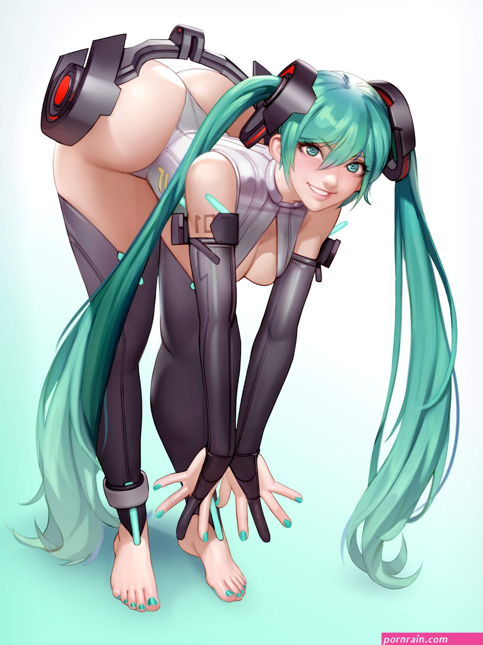 hatsune miku and hatsune miku vocaloid drawn by kairunoburogu