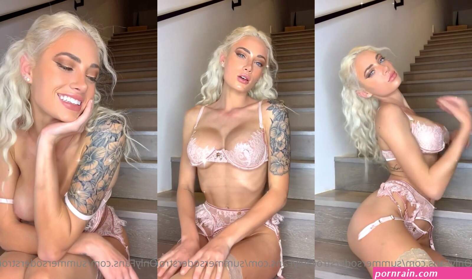 Summer Soderstrom Nude Pink Lingerie Strip OnlyFans Video