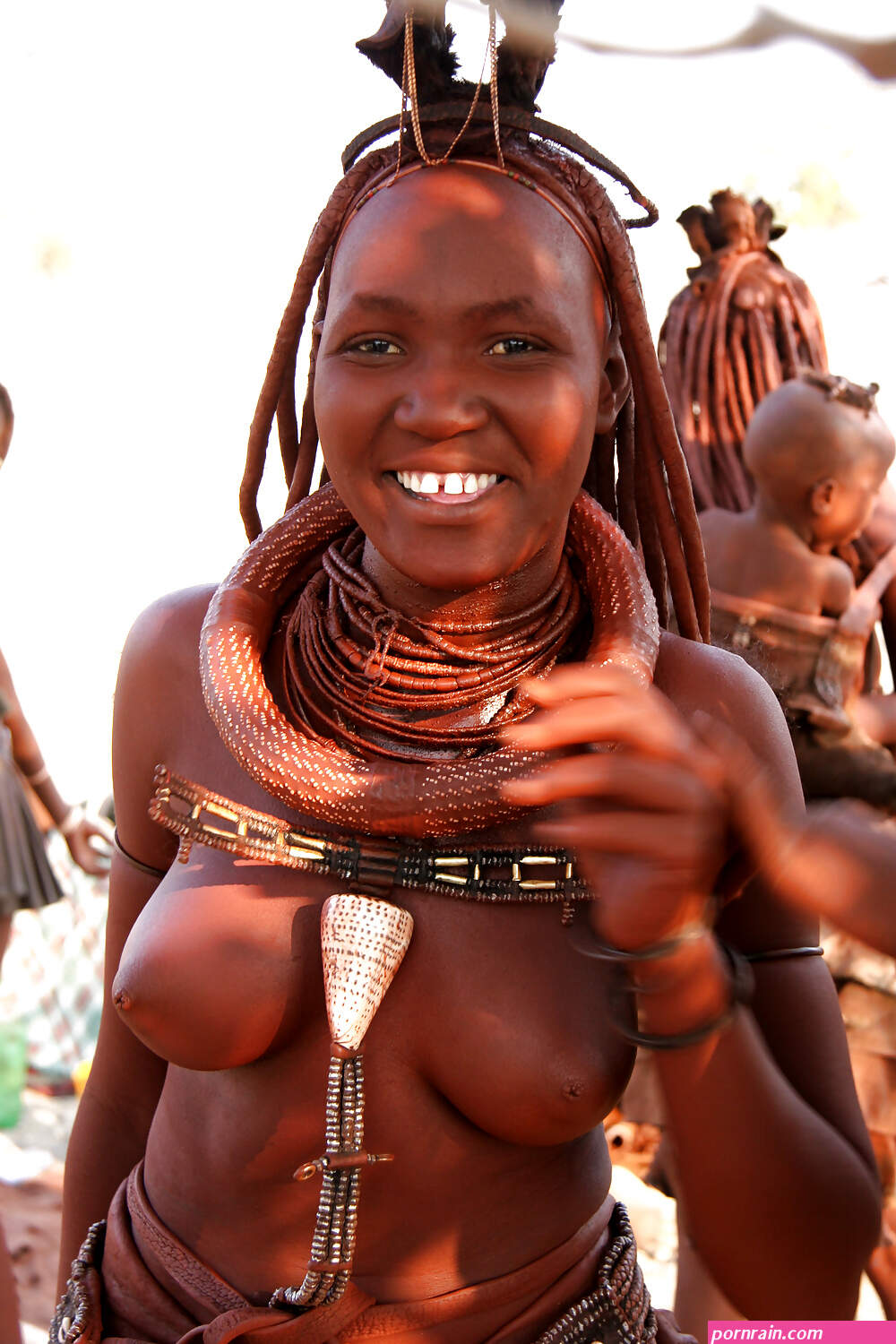Topless tribal women