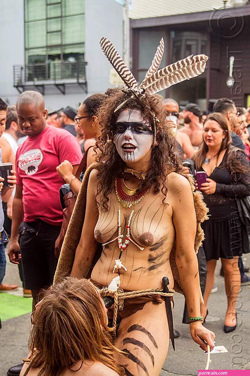 Woman in Tribal Fetish Costume
