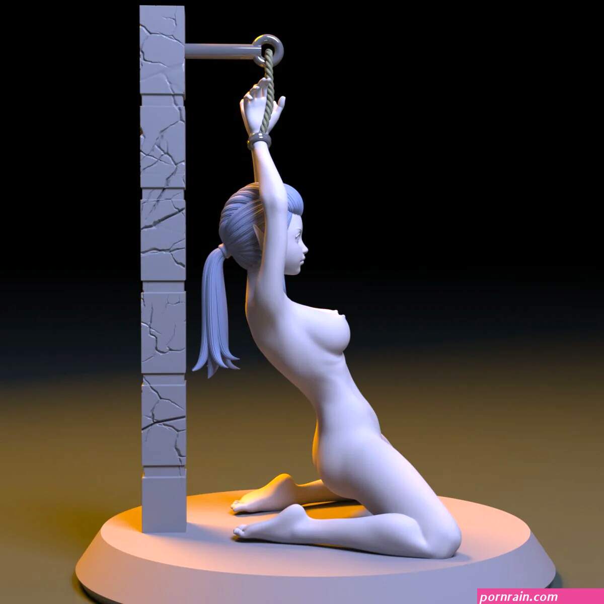 Slave Elf Girl Naked NSFW 3D Printed Figure Garage Kit Unpainted Resin