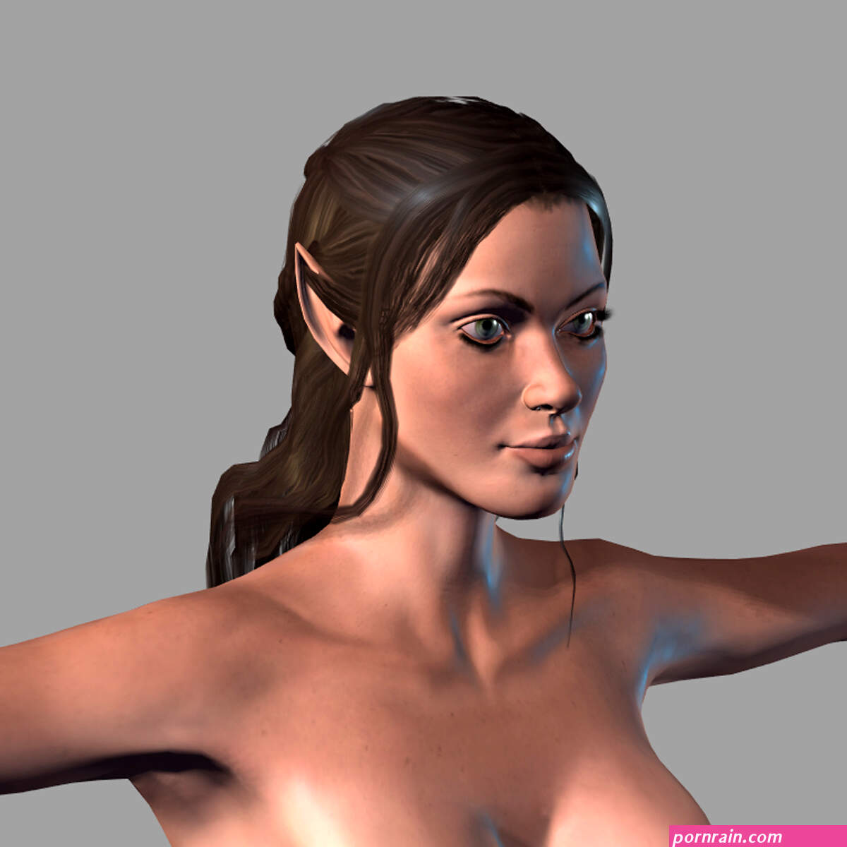 3D Animated Naked Elf Woman-Rigged 3d game character Low-poly 3D model3D- Cults