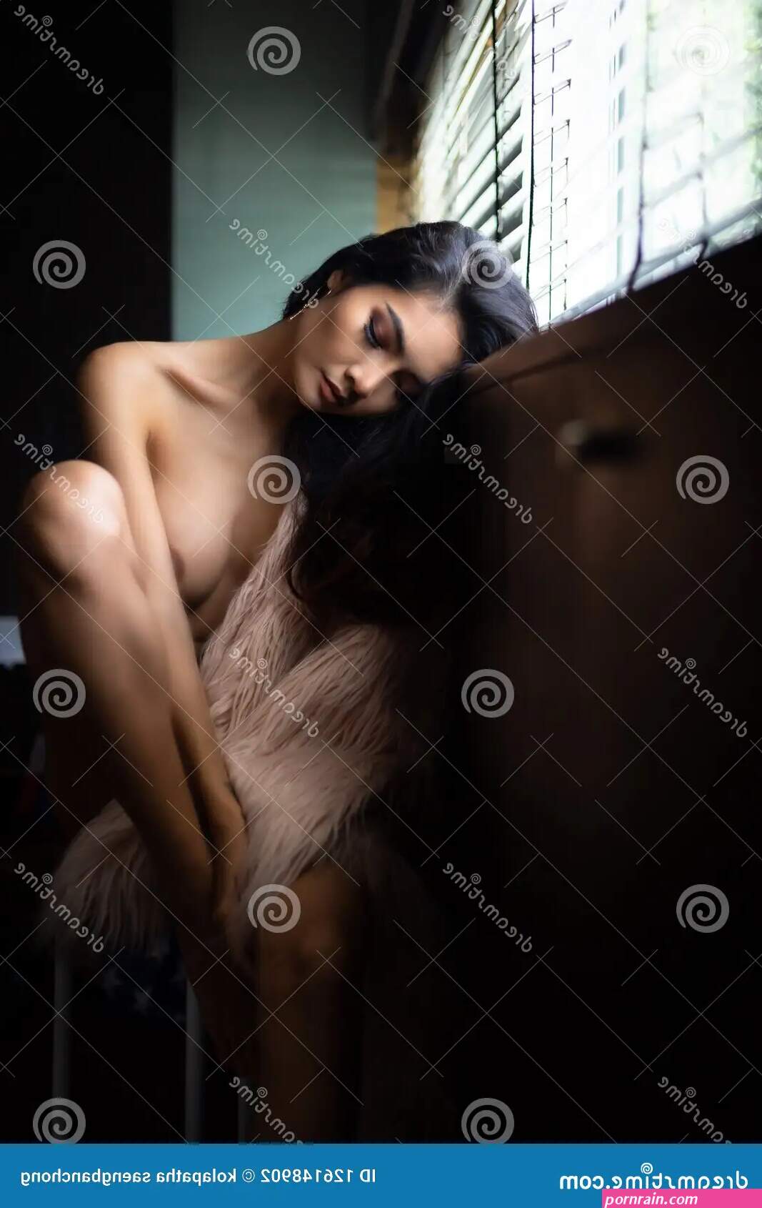 Portrait Charming Beautiful Woman. Attractive Beautiful Sex Stock Photo