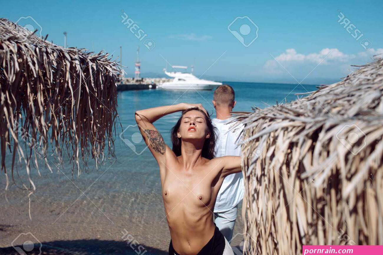 Family And Valentines Day. Summer Holidays And Paradise Travel Vacation. Love Relations Of Naked Couple At Sea Yacht. Couple In Love With Sexy Body Relax On Beach. Sexy Woman And Man Have