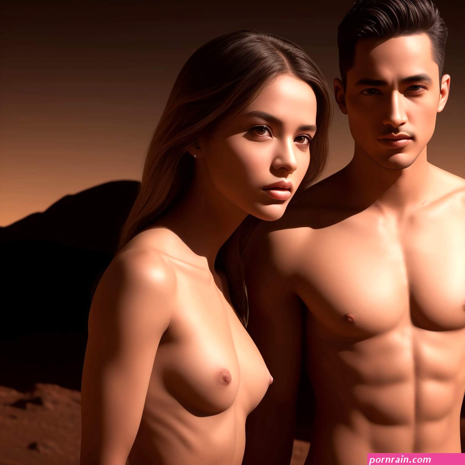 Stable Diffusion prompt: a skinny naked girl with a naked