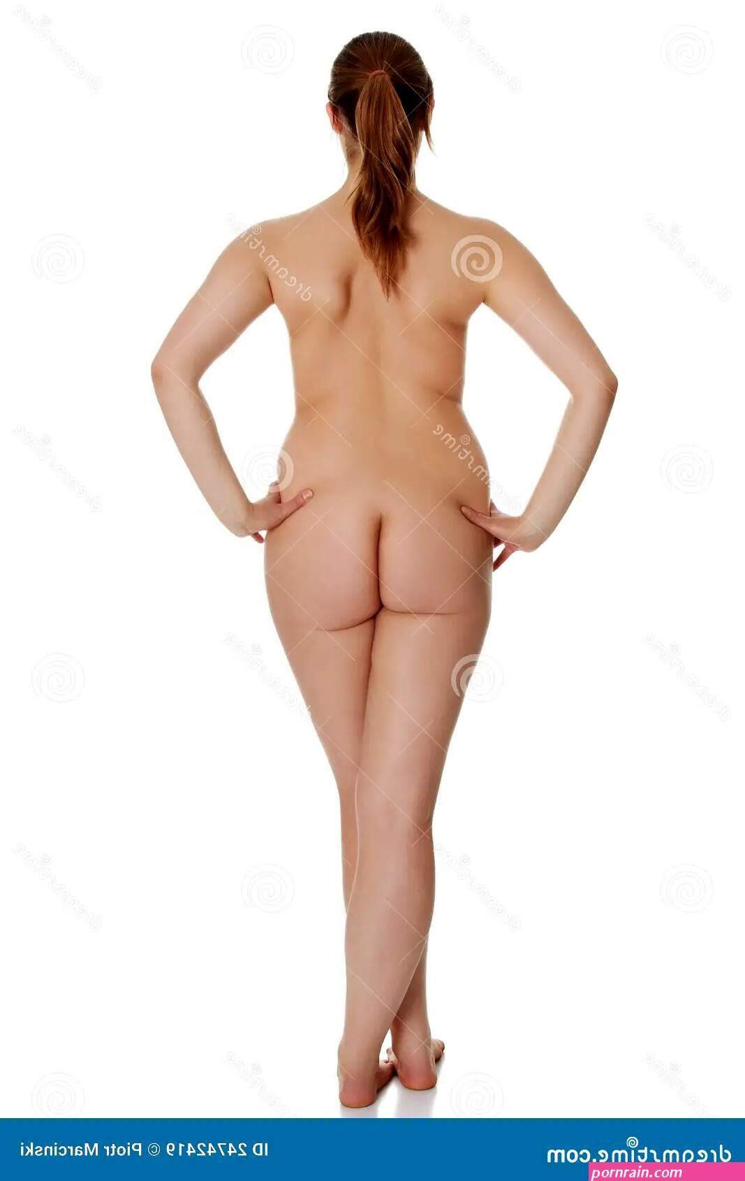 Opinin Trasera La Mujer Joven Desnuda Imagen de archivo