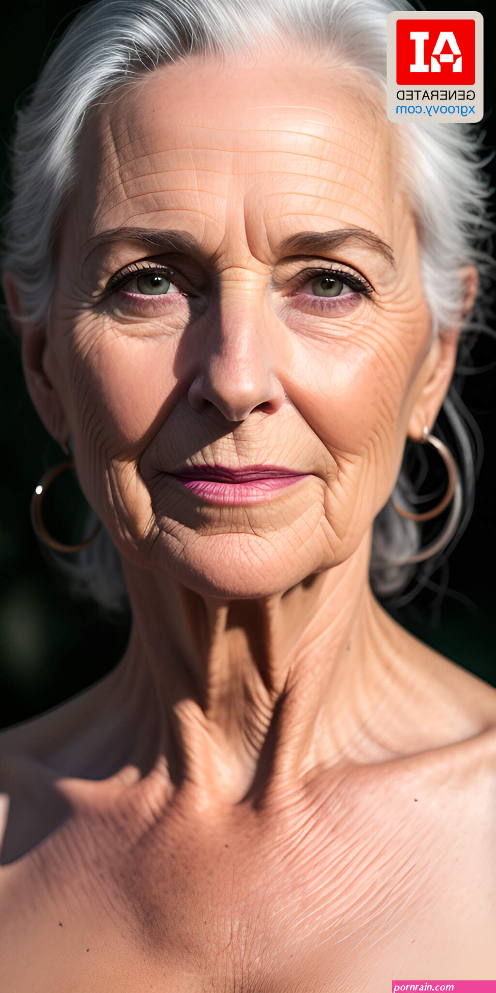 Beautiful Nude Mature Woman Picture Generated By AI