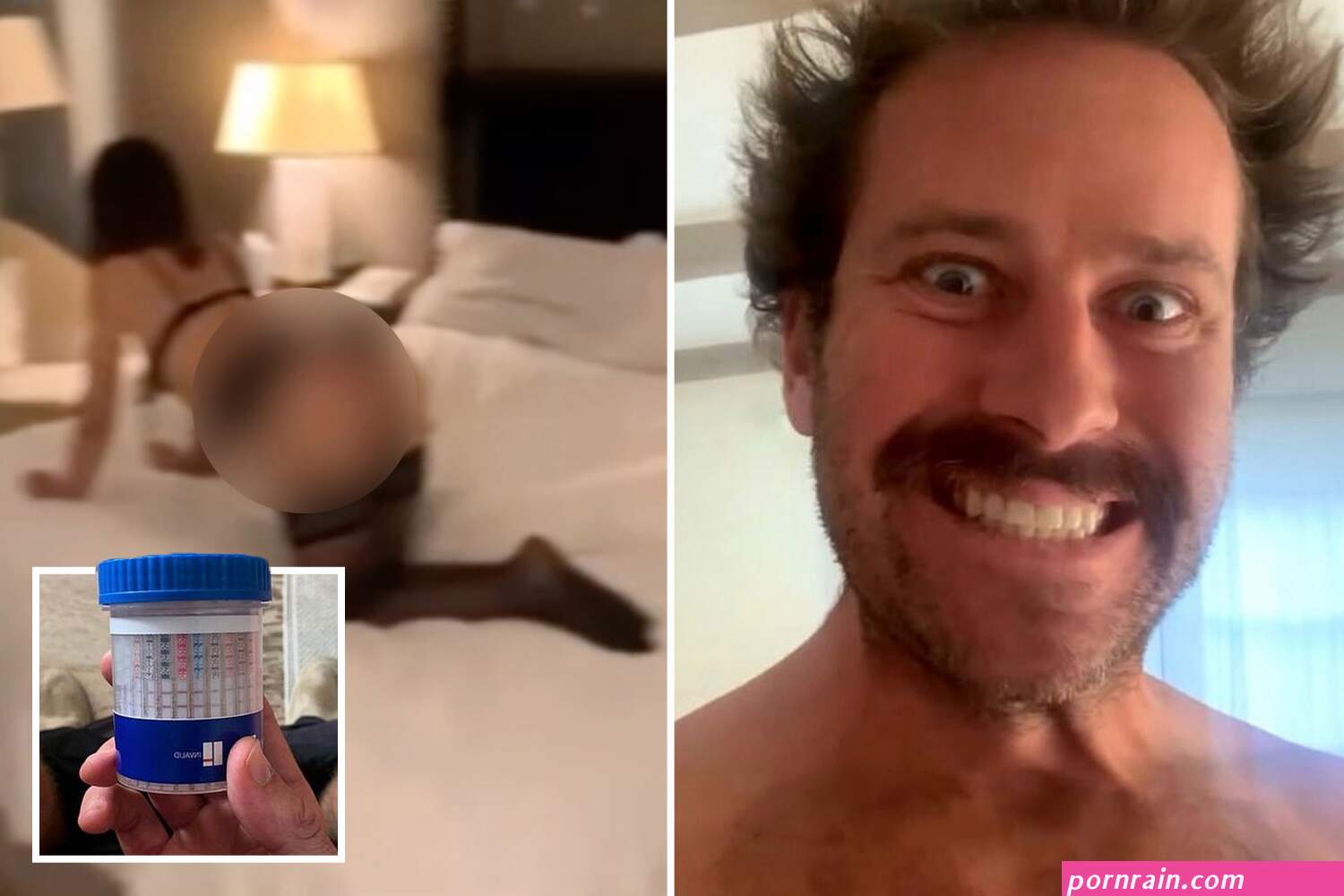 Armie Hammer shows off woman in lingerie on all fours and brags about drug use in secret videos after cannibal DMs