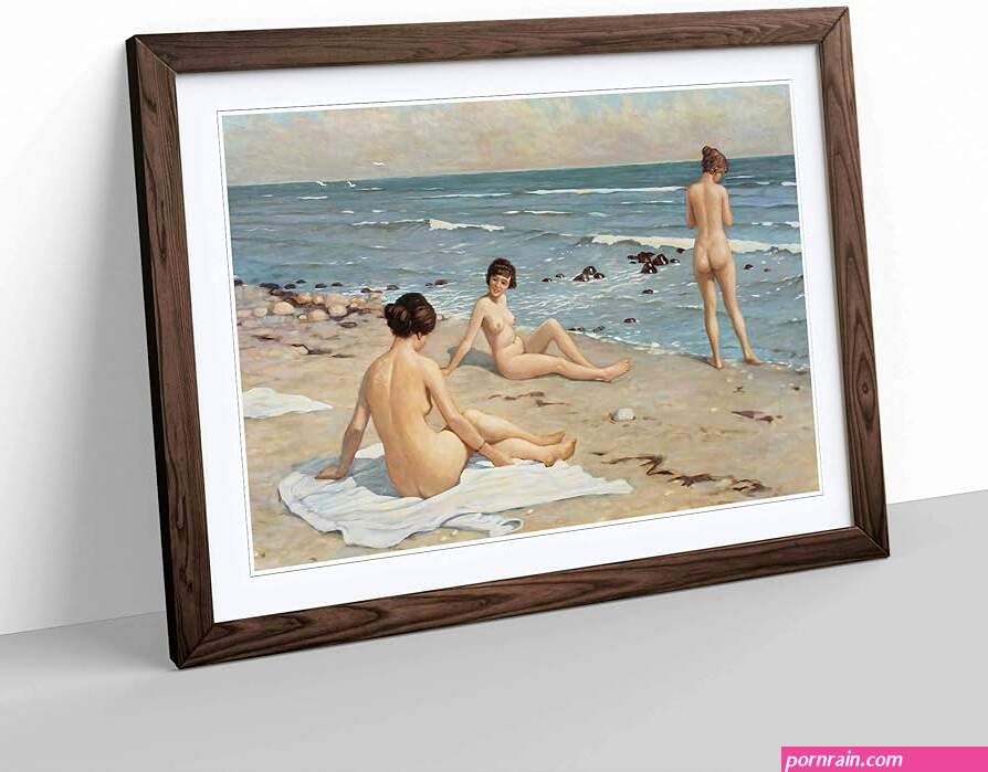 Big Box Art Paul Gustave Fischer Nude Women on The Beach Framed Wall Art Picture Print Ready to Hang Walnut A2 62 x 45 cm : Amazon.co.uk: Home Kitchen
