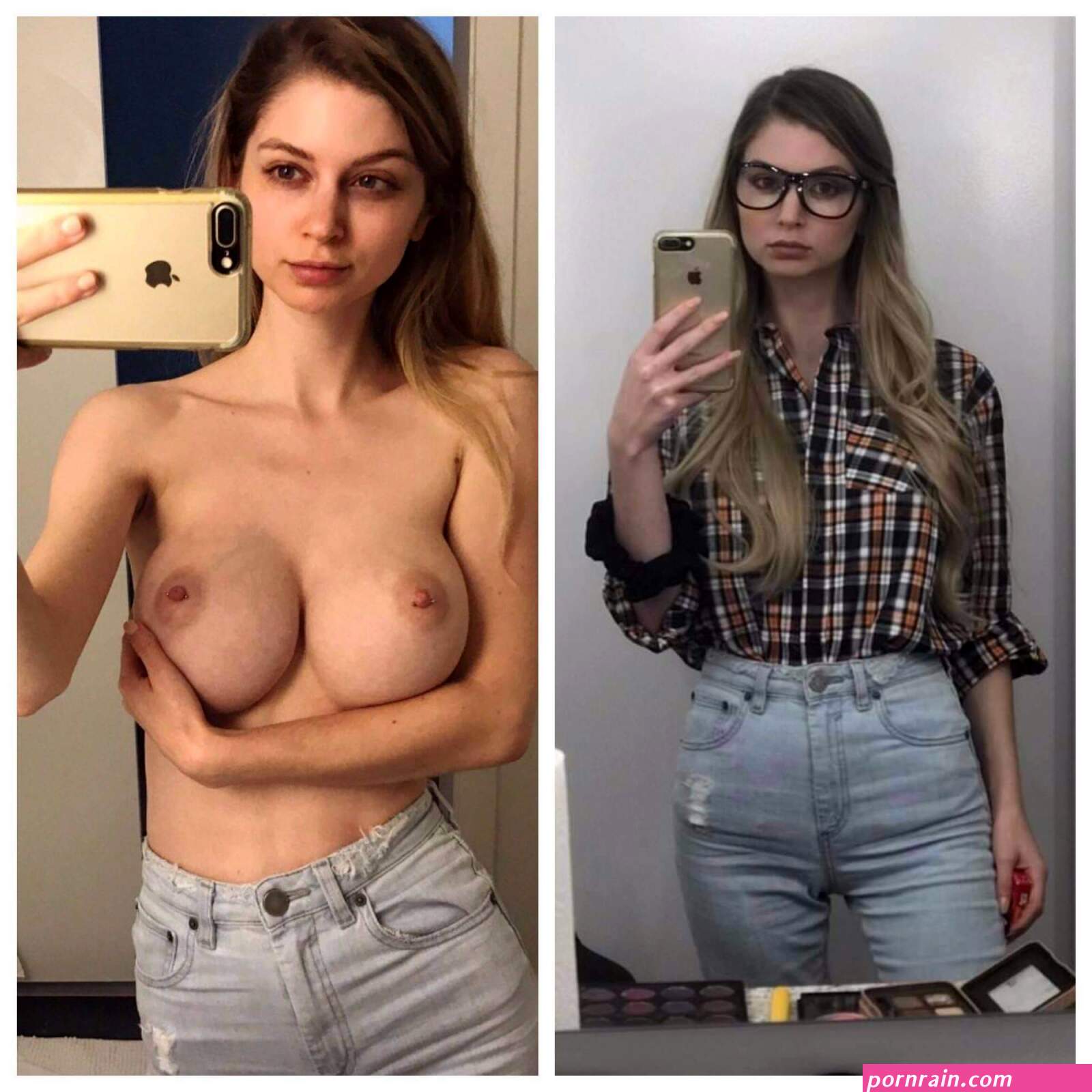 Clothed-Naked. Sexy hot girls in Dressed-Undressed shots! Pandesia World