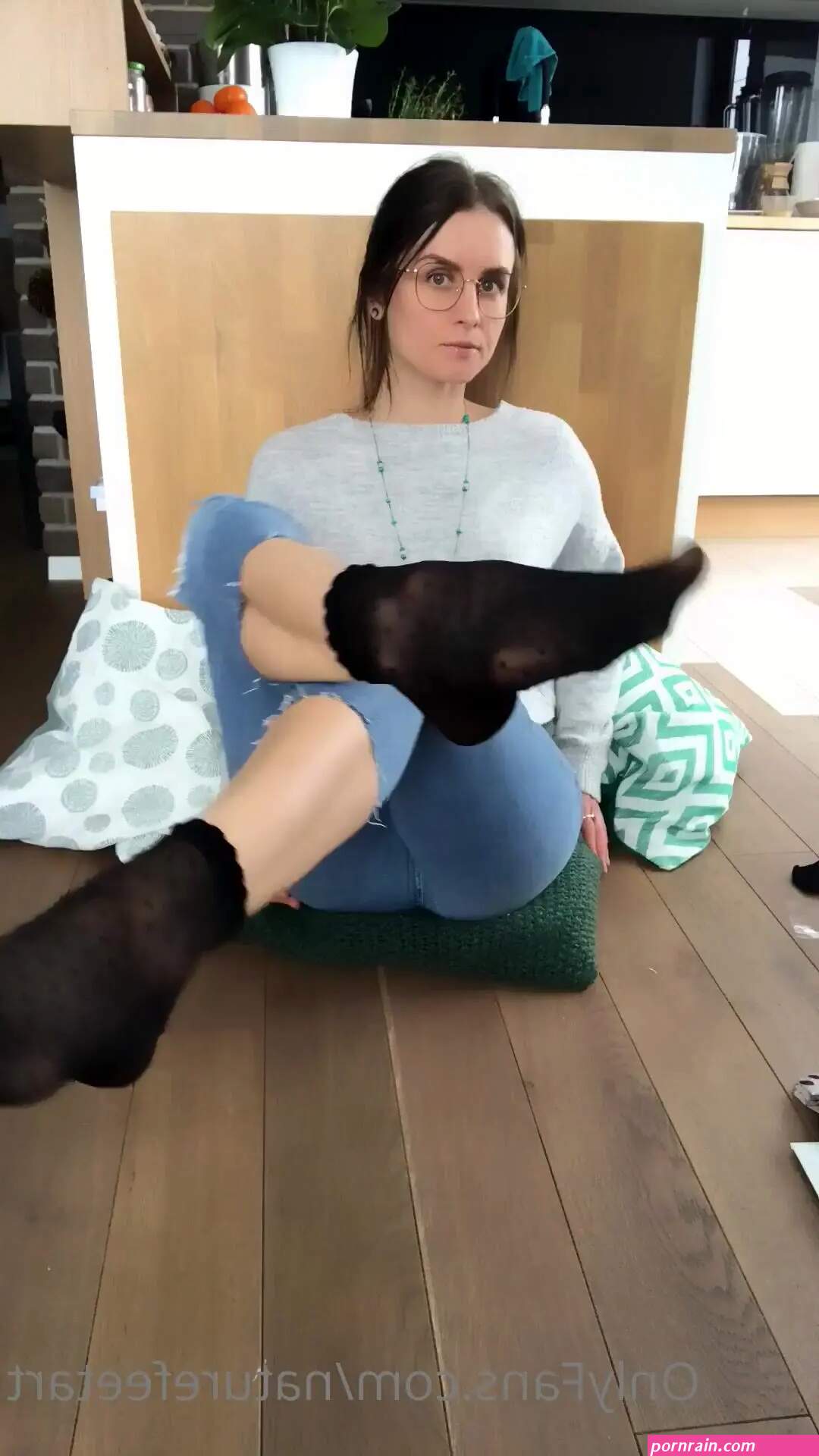 Naturefeetart special request try recently purchased nylon socks onlyfans porn video xxx