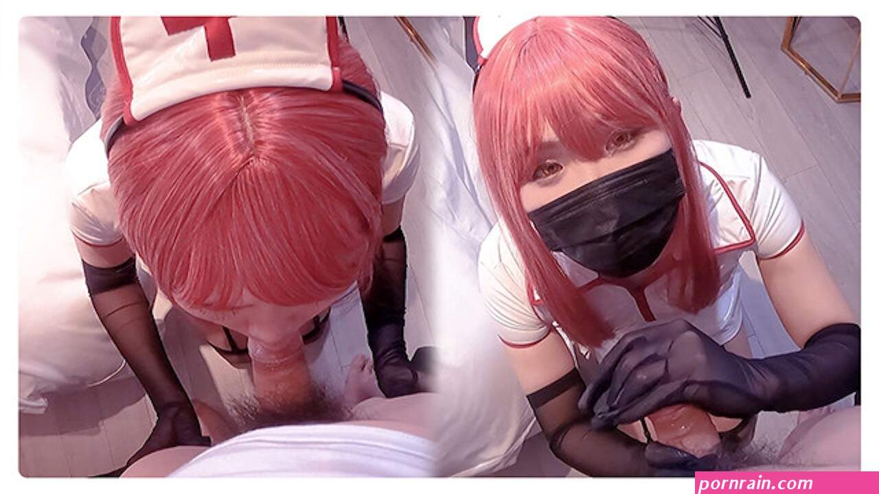 chainsaw ManMakima Nurse Cosplayers Handjob Blowjob Japanese Anime Cosplay Part.10