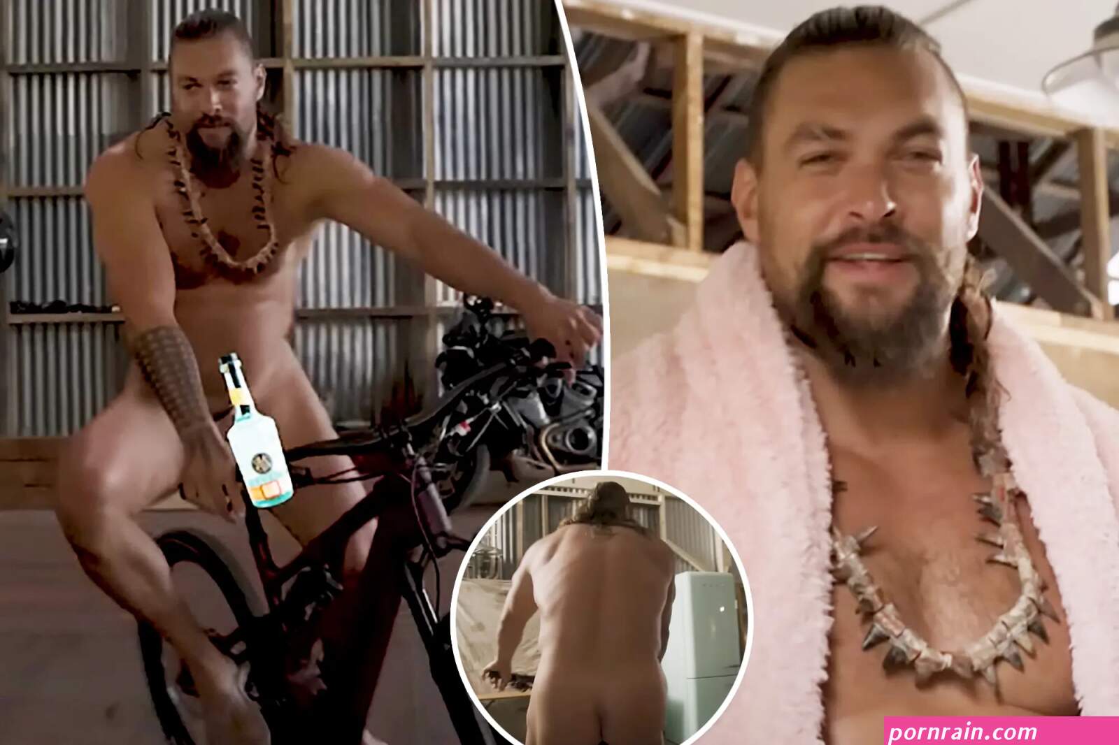 Jason Momoa strips down rides bike nude in NSFW video